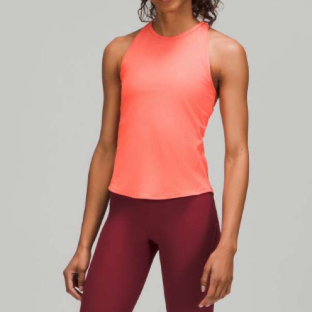 Lululemon Base Pace Ribbed Tank Top in Raspberry Cream - Picture 2 of 8